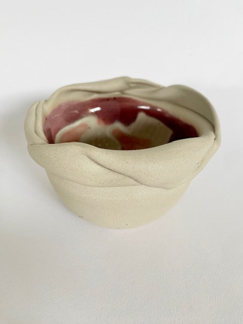 Schälchen dunkelrot / weiß /apricot