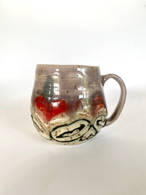 Tasse lila / rot