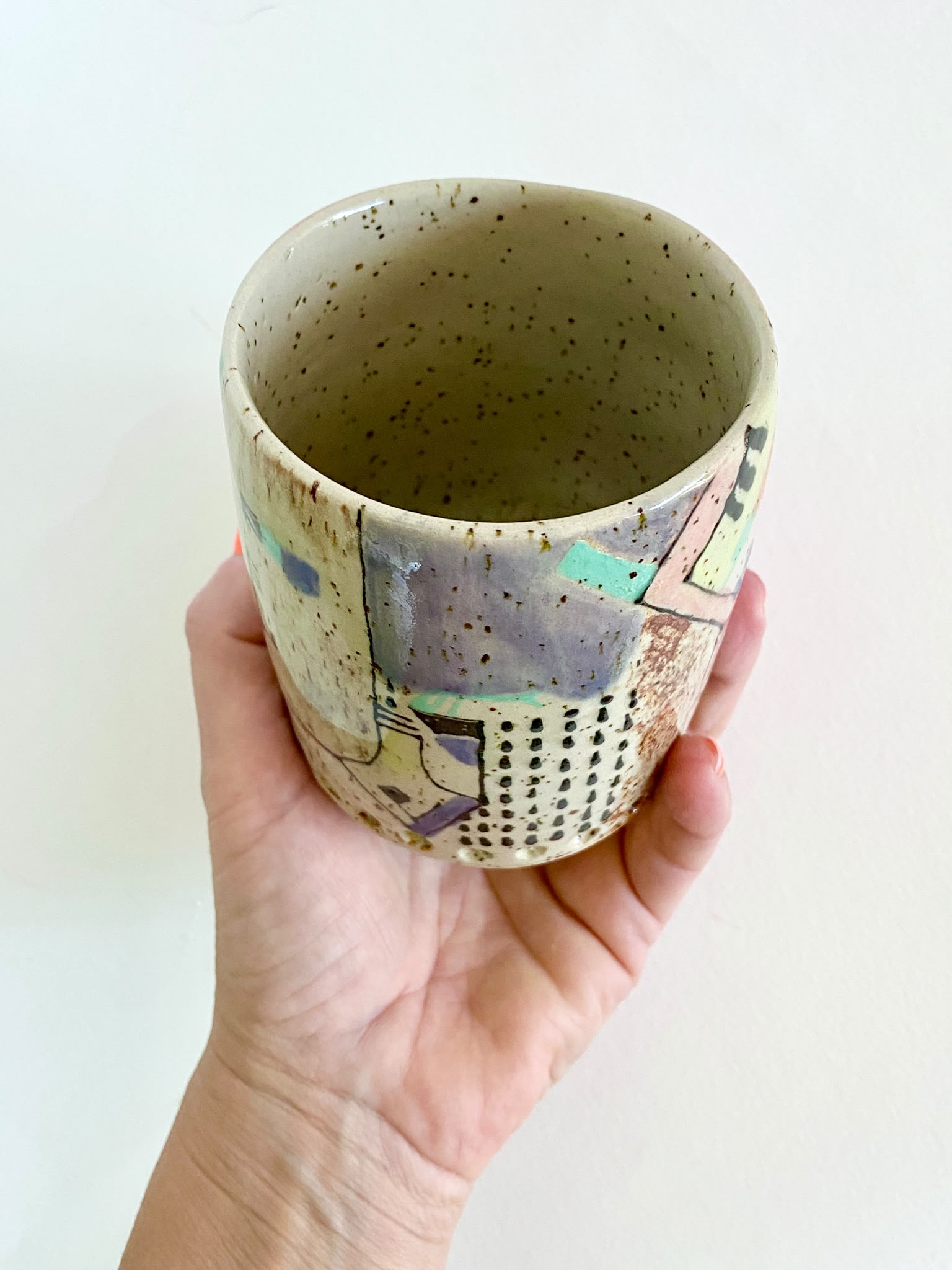 Becher Marokko blau / gelb / türkis