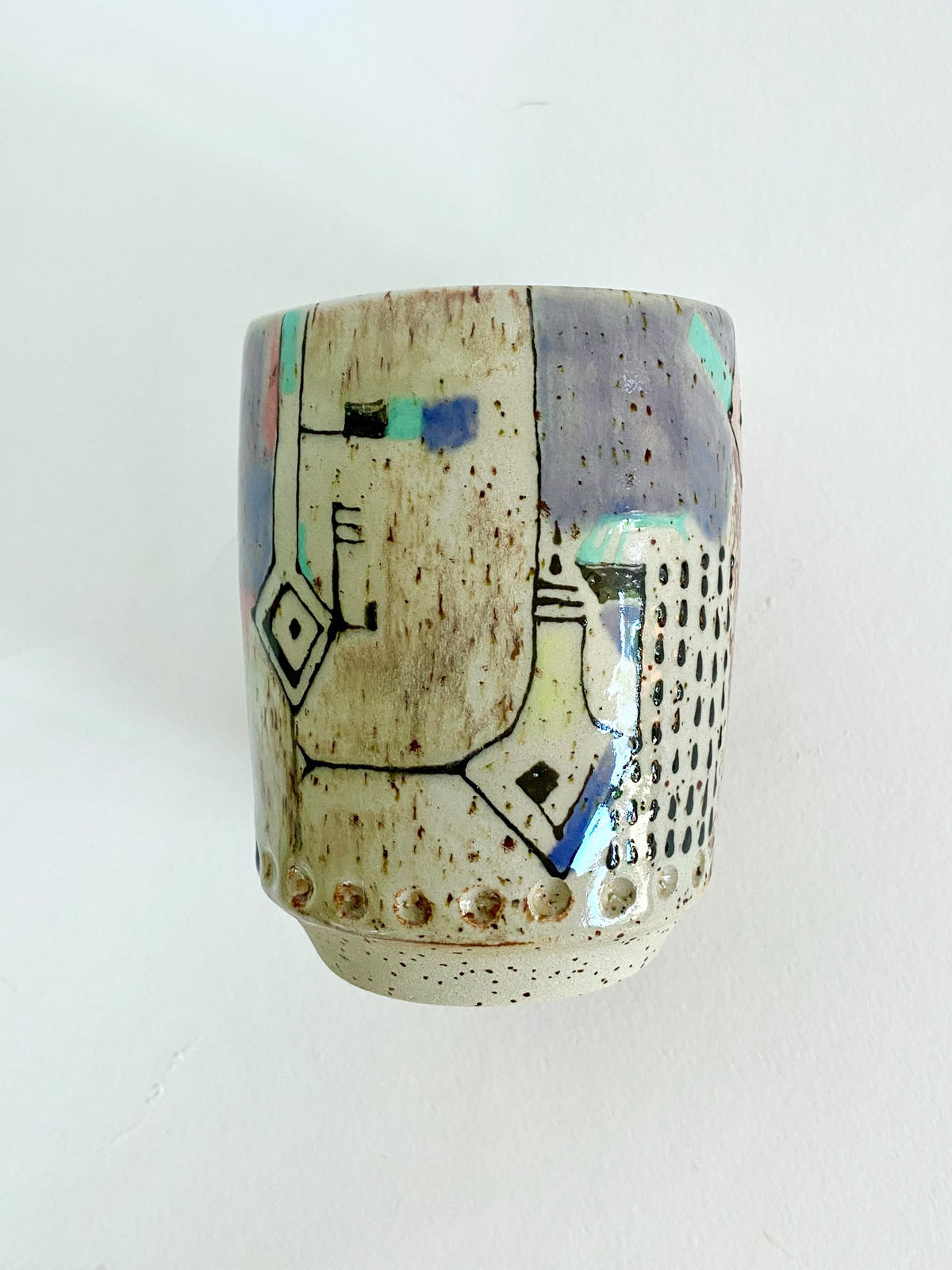 Becher Marokko blau / gelb / türkis