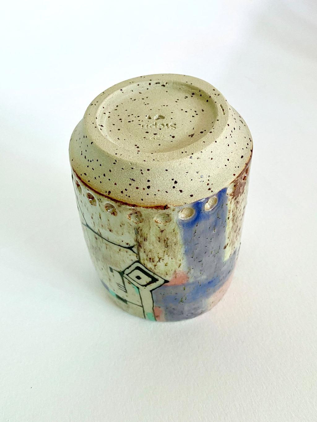 Becher Marokko blau / gelb / türkis