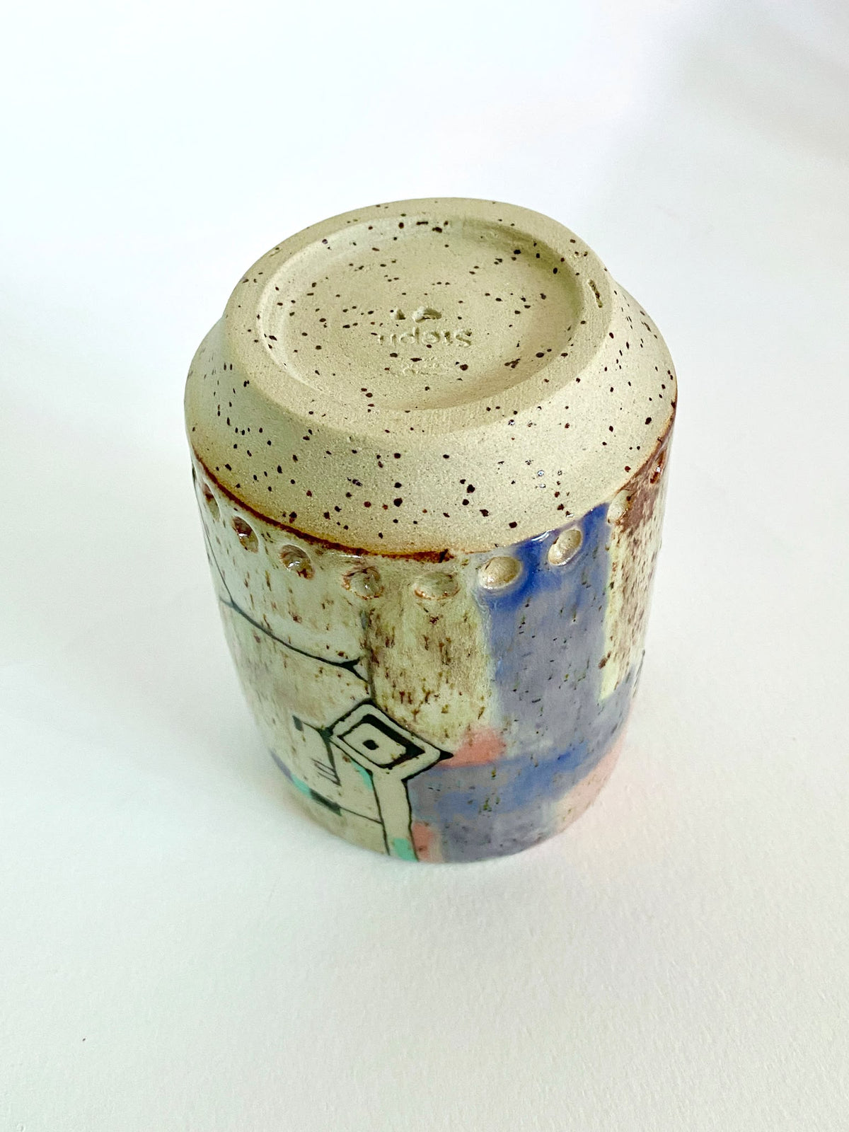 Becher Marokko blau / gelb / türkis