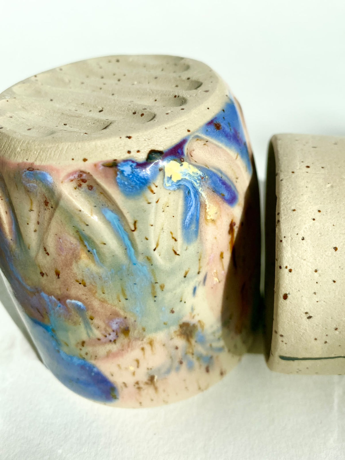 Französische Butterdose Farbverlauf