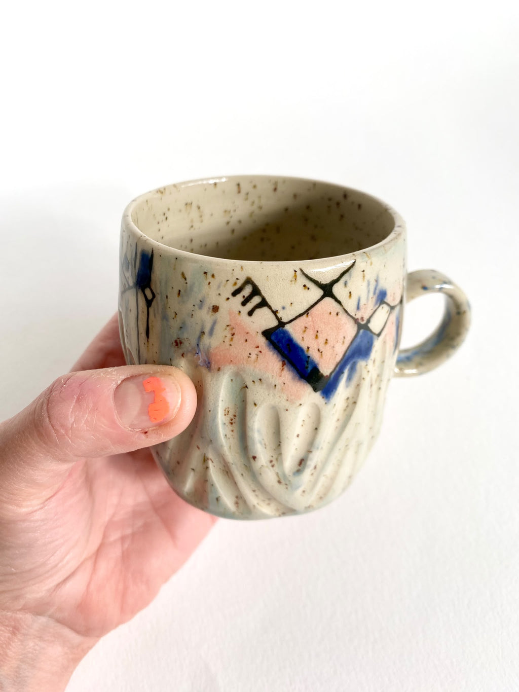 Tasse mit Ein-Finger Henkel Marokko light
