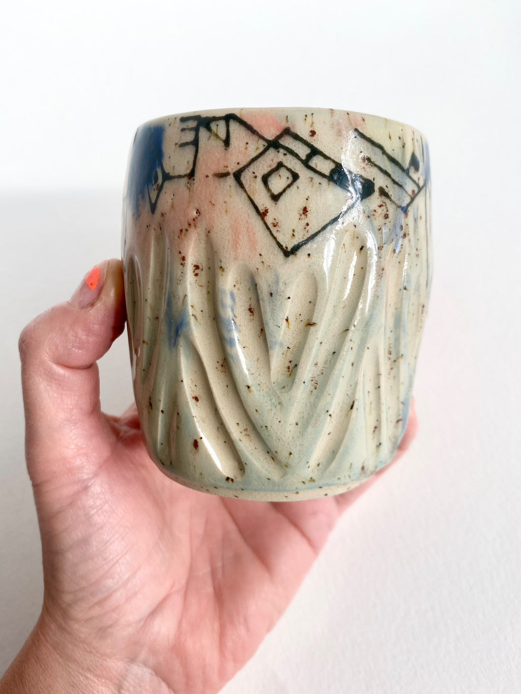 Tasse mit Ein-Finger Henkel Marokko light