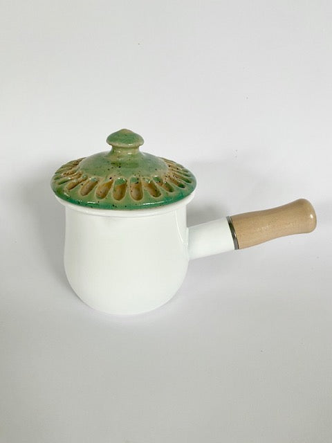 Milchtöpfchen mit Keramikdeckel / mint