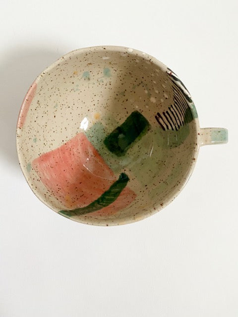 Schale mit Henkel Muster