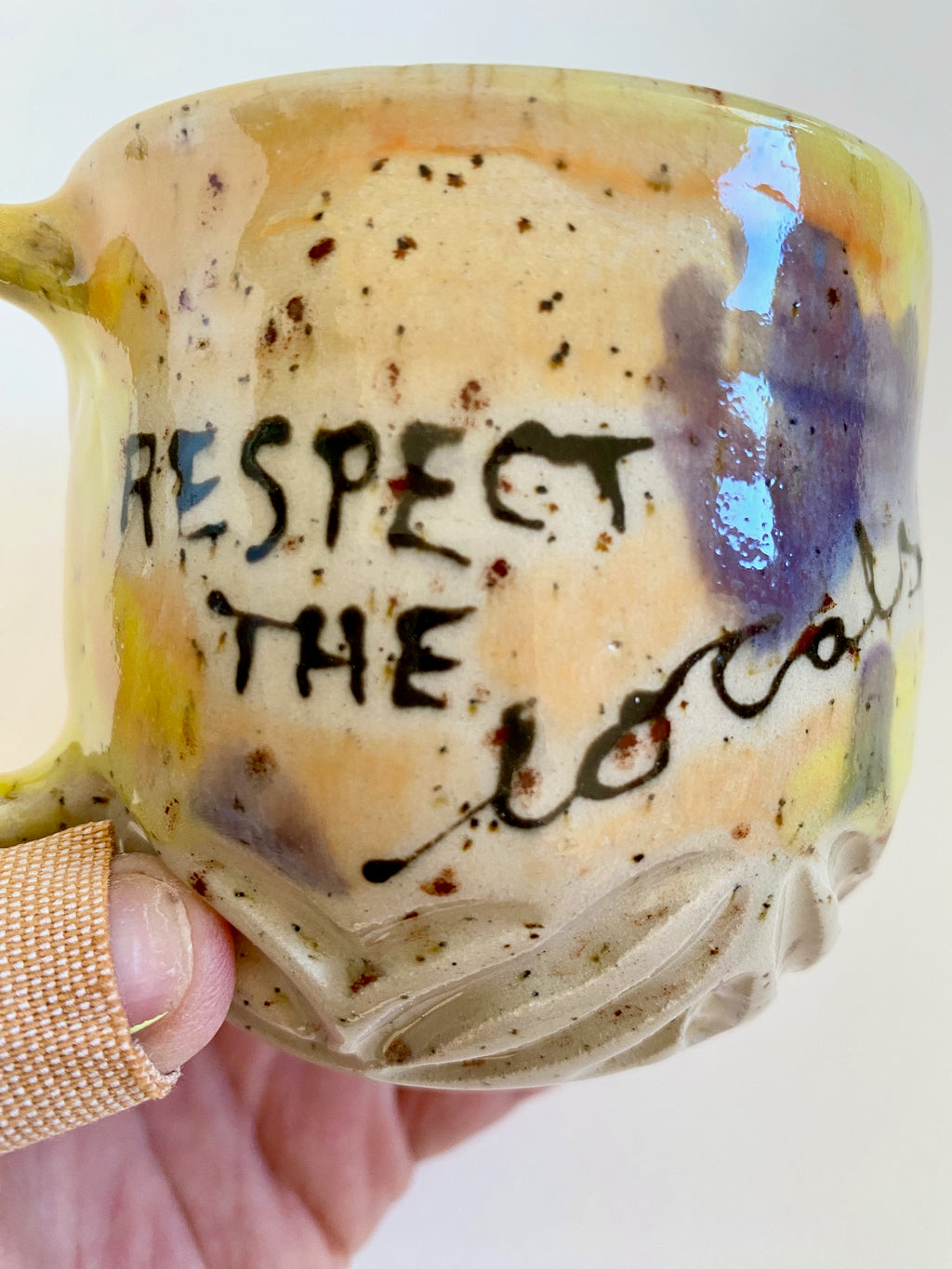 Tasse Taube gelb Geschwistertasse  - Respect the locals