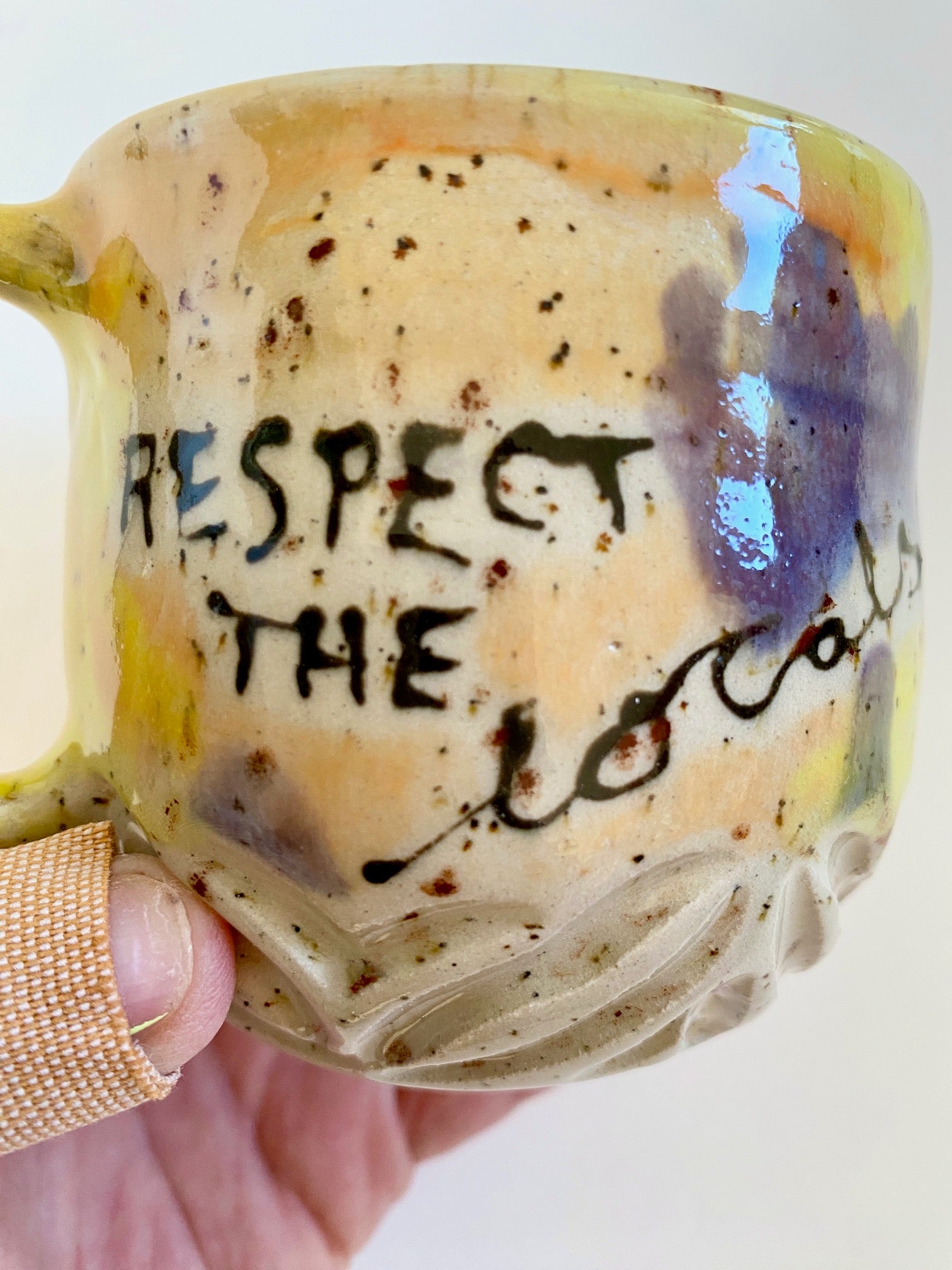Tasse Taube gelb Geschwistertasse  - Respect the locals
