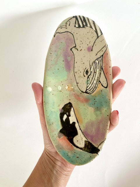Schale oval - Unterwasserwelt