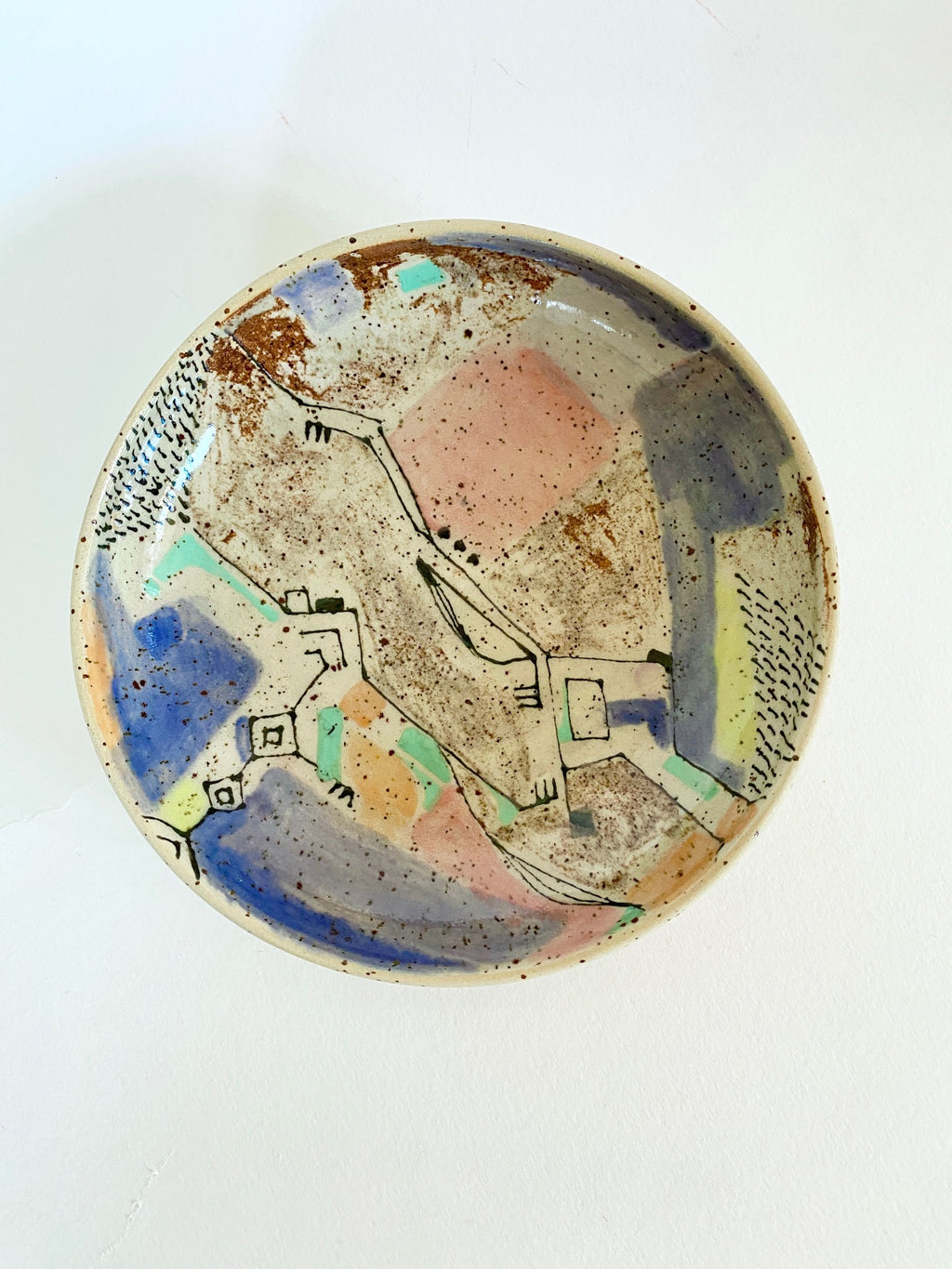 Schale Marokko blau / gelb / türkis