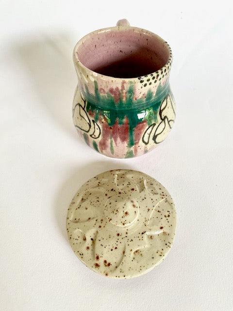 Tasse Ikat mit Deckel