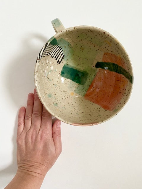 Schale mit Henkel Muster