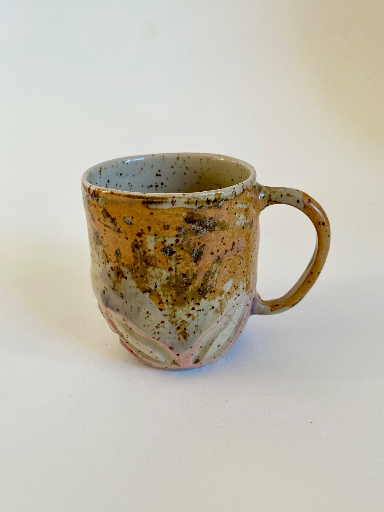 Tasse Fischgrätenmuster  orange / mint / bronze / rosa / lila
