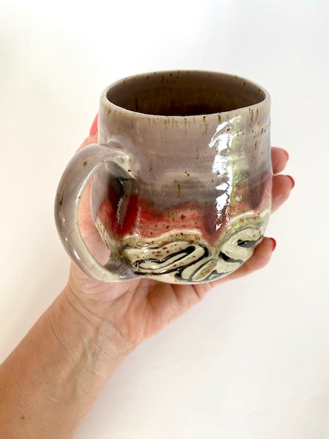 Tasse lila / rot