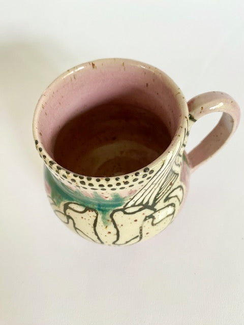 Tasse Ikat mit Deckel