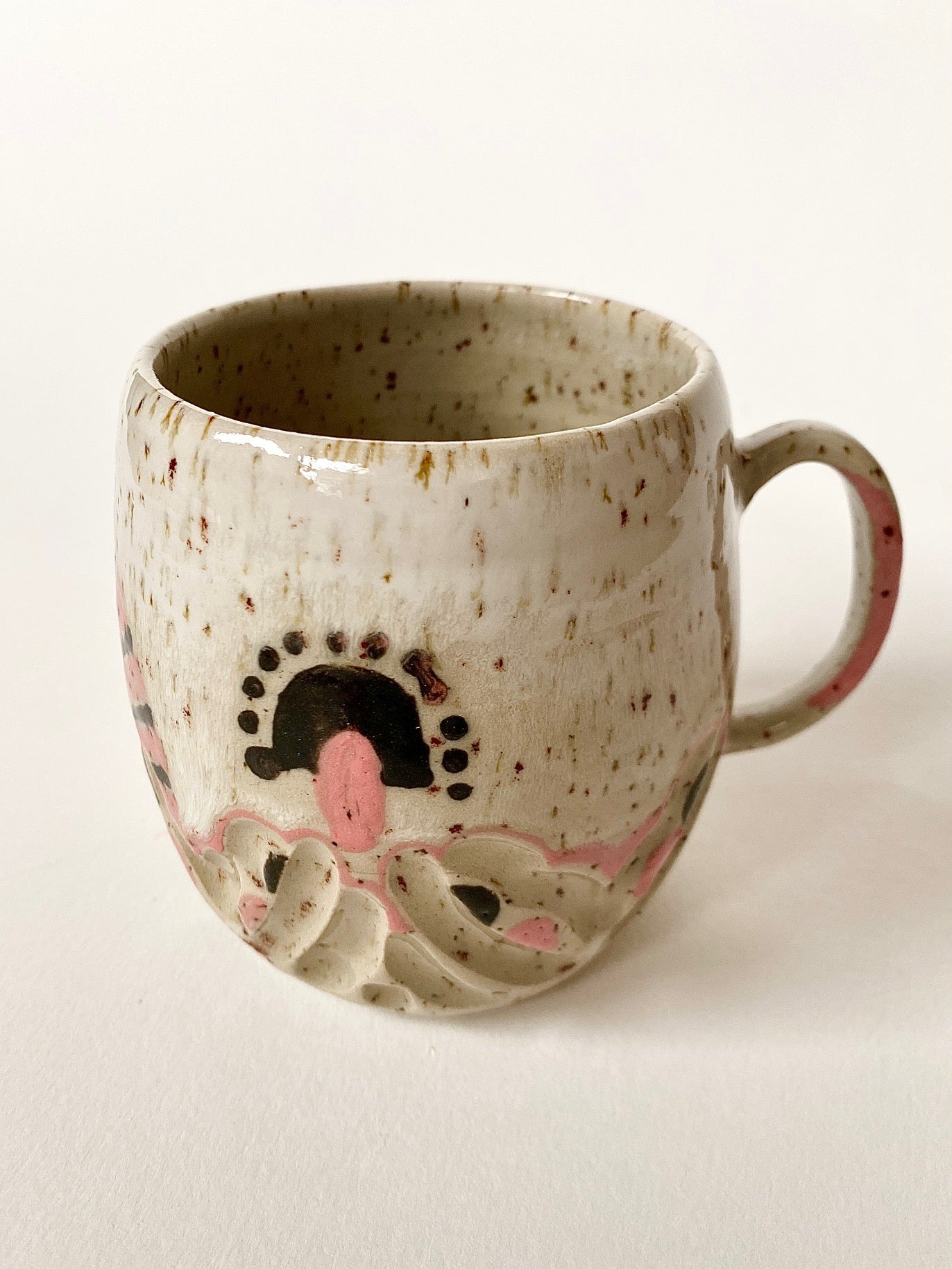 Tasse medium rosa / schwarz / natur / weiß (Kopie)