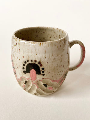 Tasse medium rosa / schwarz / natur / weiß (Kopie)