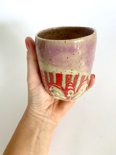 Becher gestreift