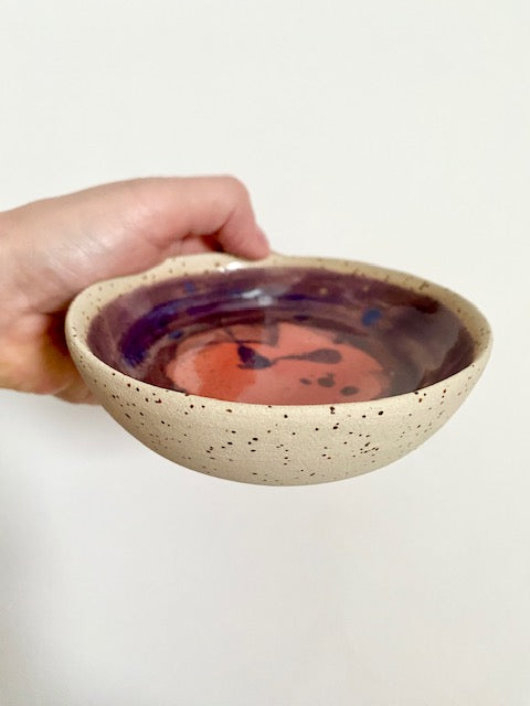 Schälchen klein, violett / lachs / blau